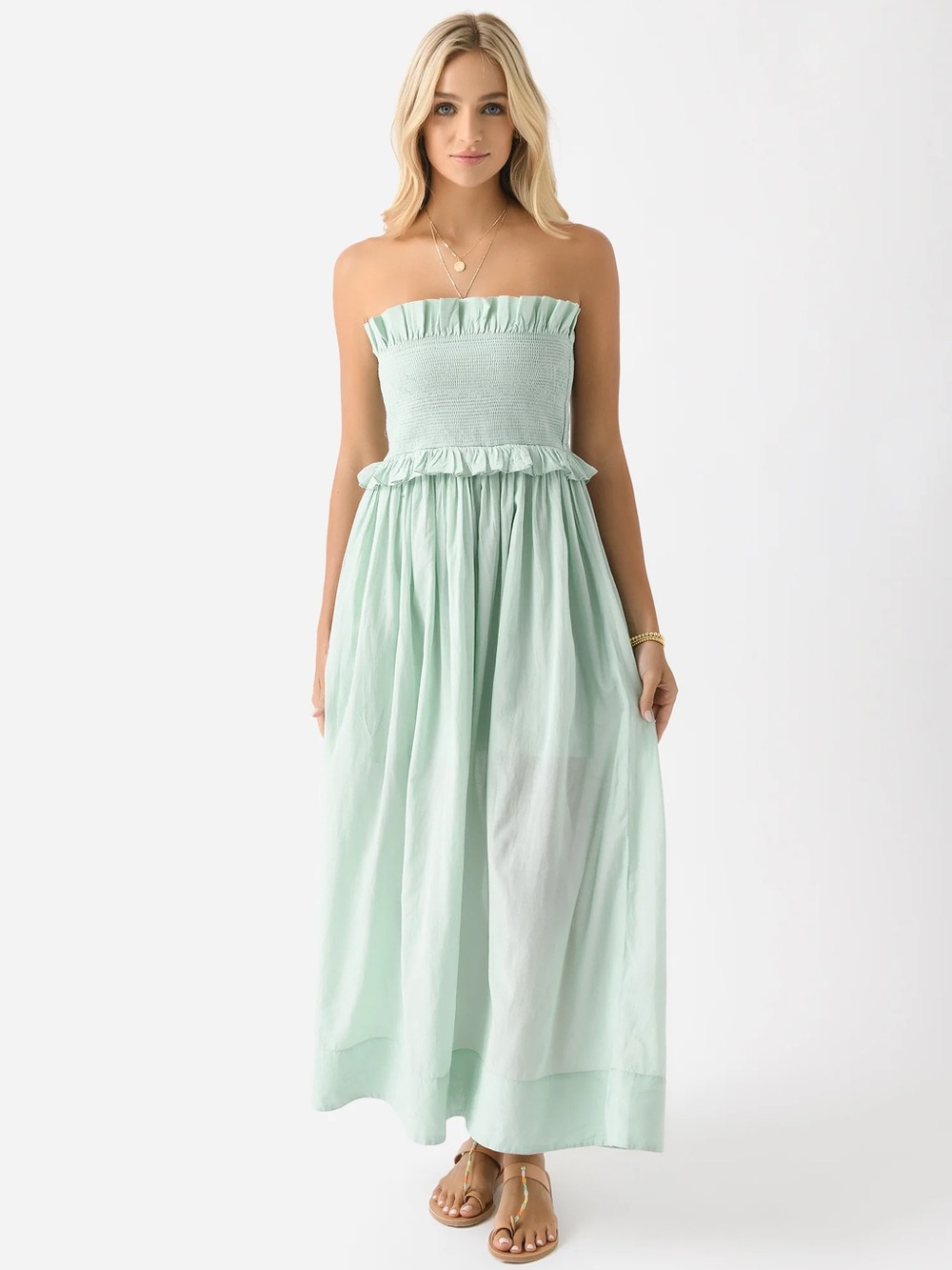 Posse Coby Strapless Dress Cool Mint